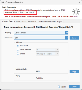 DALIコマンドジェネレーター